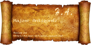 Hajzer Antigoné névjegykártya